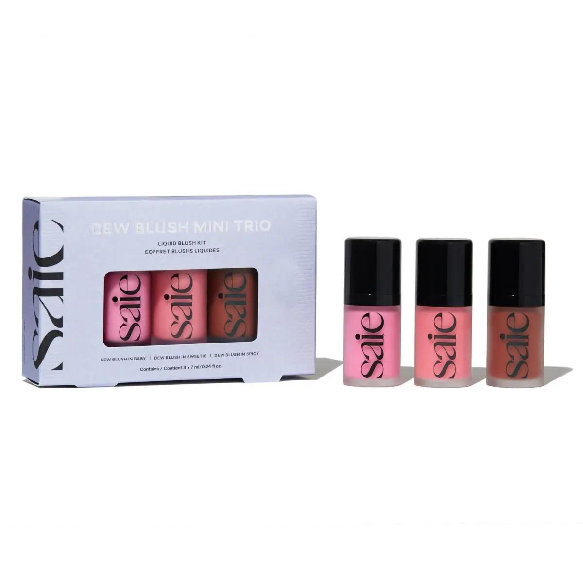 Saie Dew Liquid Blush For Cheeks Trio Hydrating Cream Blush Stick Set with