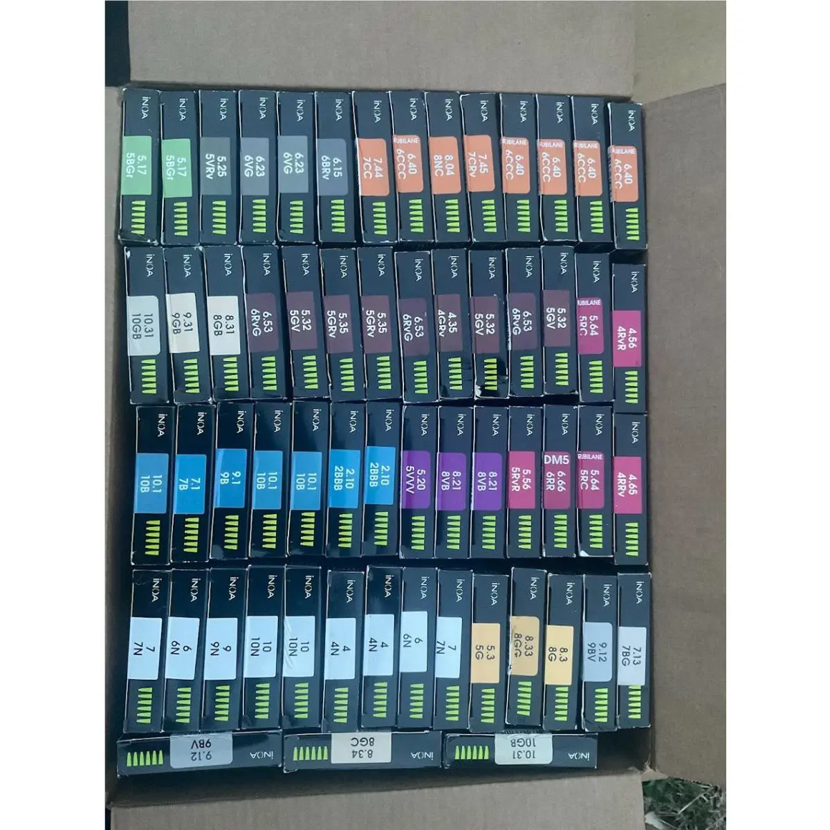 L`oreal Inoa Ammonia Free Perm. Hair Color Lot 51 Boxes 6 x .28 oz Tubes ea