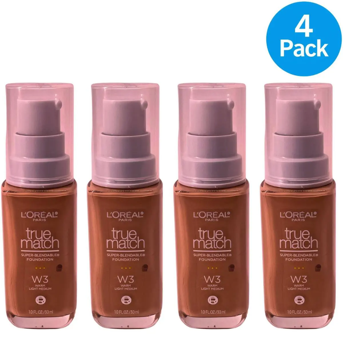 L`oréal L’oréal True Match W3 Warm Light Medium 1 fl oz 4 Pack