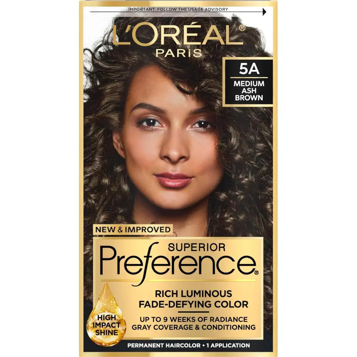 Loreal Superior Preference Hair Color 5A Medium Ash Brown Cooler Natural 1ct 2PK