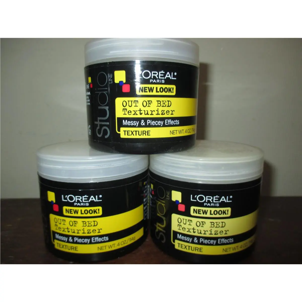 L`oréal Lot of 3 Lorea`l Studio Line Out of Bed Texturizer 4 oz Messy Piecey Effects
