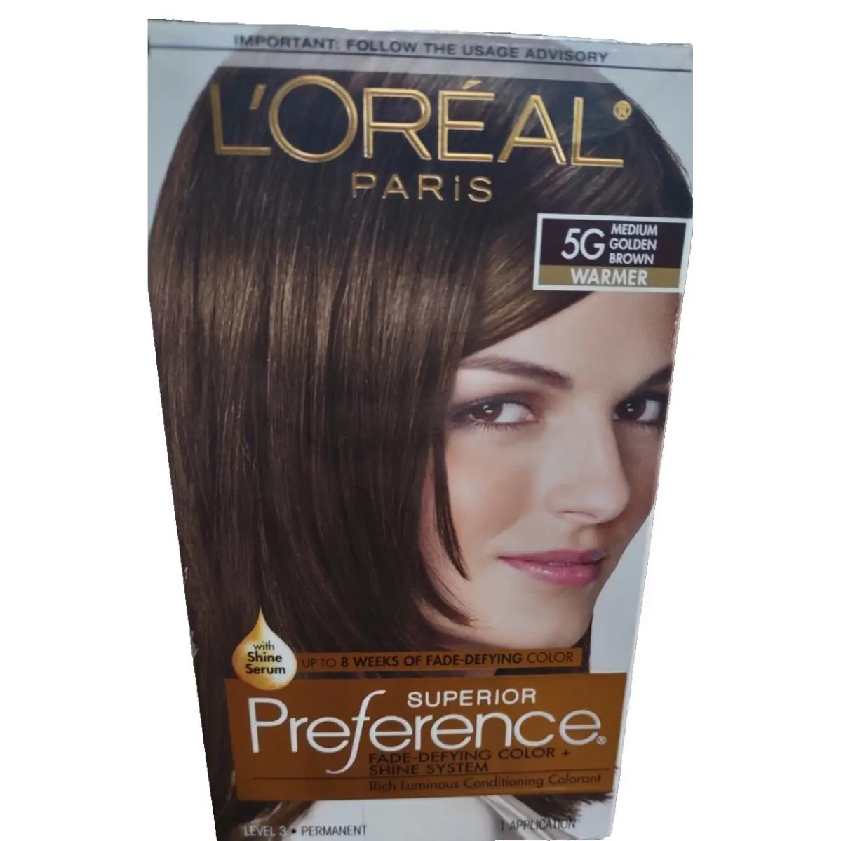 L`oreal Superior Preference 5G Medium Golden Brown Warmer Hair Color