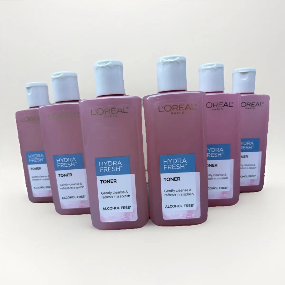6 Bottles: L`oreal Paris Hydra Fresh Toner Alcohol Free 8.5 fl oz