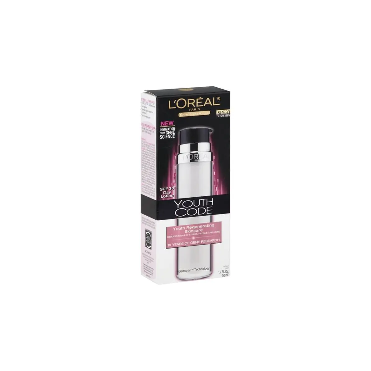 L`oreal Youth Code Day Lotion Youth Regenerating Skincare Spf 30 1.7 Fl Oz