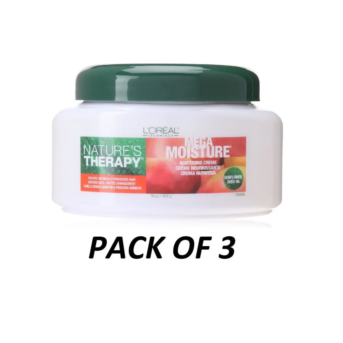 L`oréal Nature`s Therapy Mega Moist Cond. 16 Oz I Pack OF 3