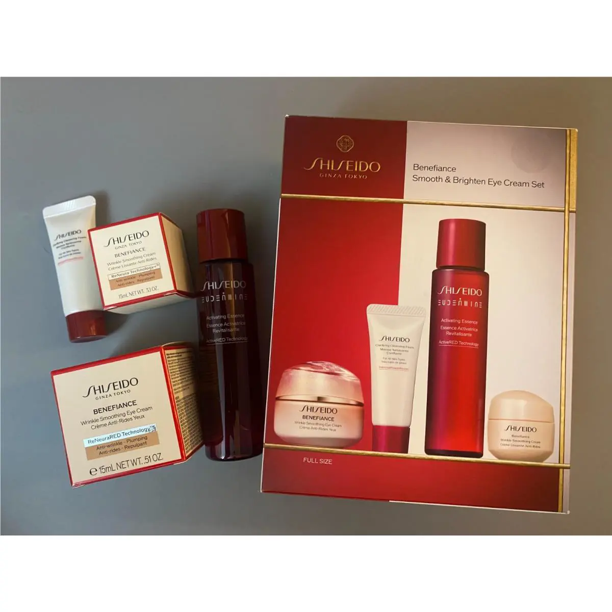 Luxury Shiseido Tokyo Benefiance Smooth d Brighten Eye and Cream Set