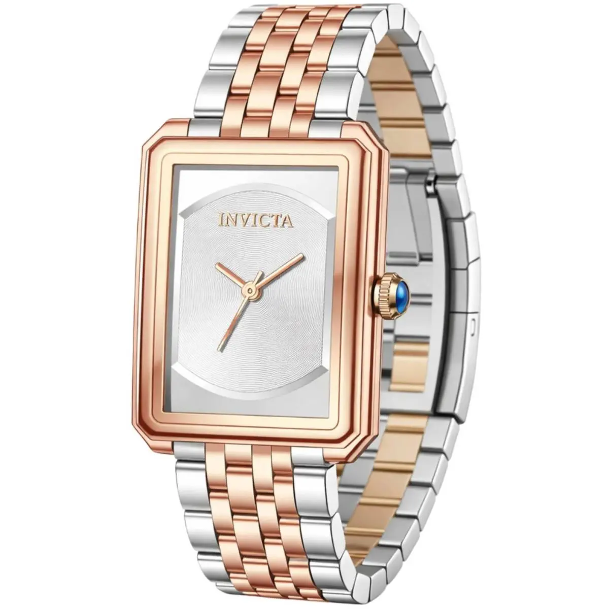 Invicta Women`s Watch Wildflower Quartz Green Dial Two Tone Steel Bracelet 69322 - Dial: Green, Band: Silver, Rose