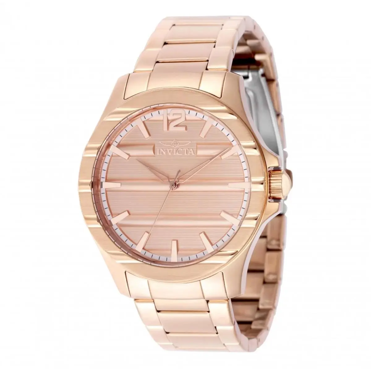 Invicta 50332 Quartz Watch Rose Gold Dial Stainless Steel 43mm Men