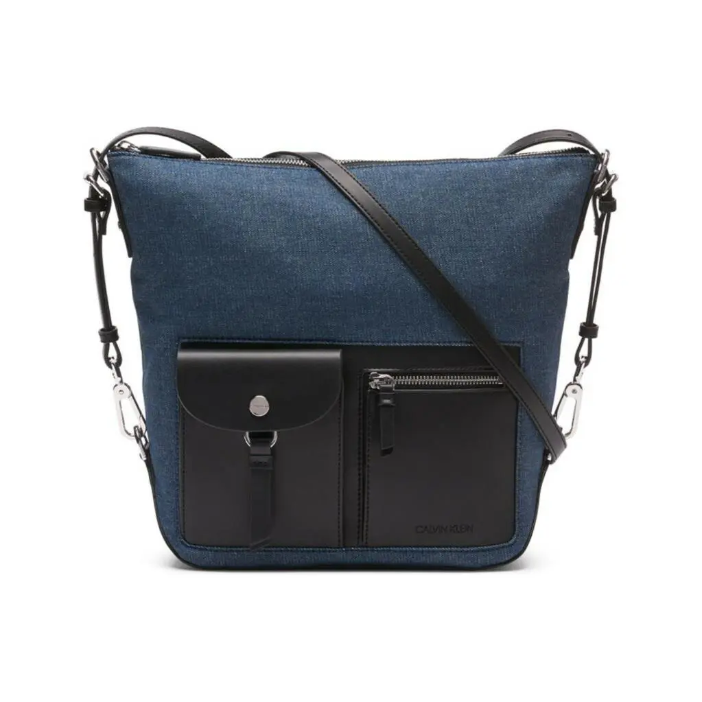 Calvin Klein Rossa Convertible Crossbody Backpack Denim Blue Black