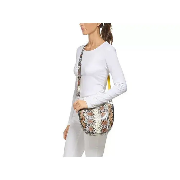 Calvin Klein Celestine Small Printed Crossbody Bag Multi Snake Silver