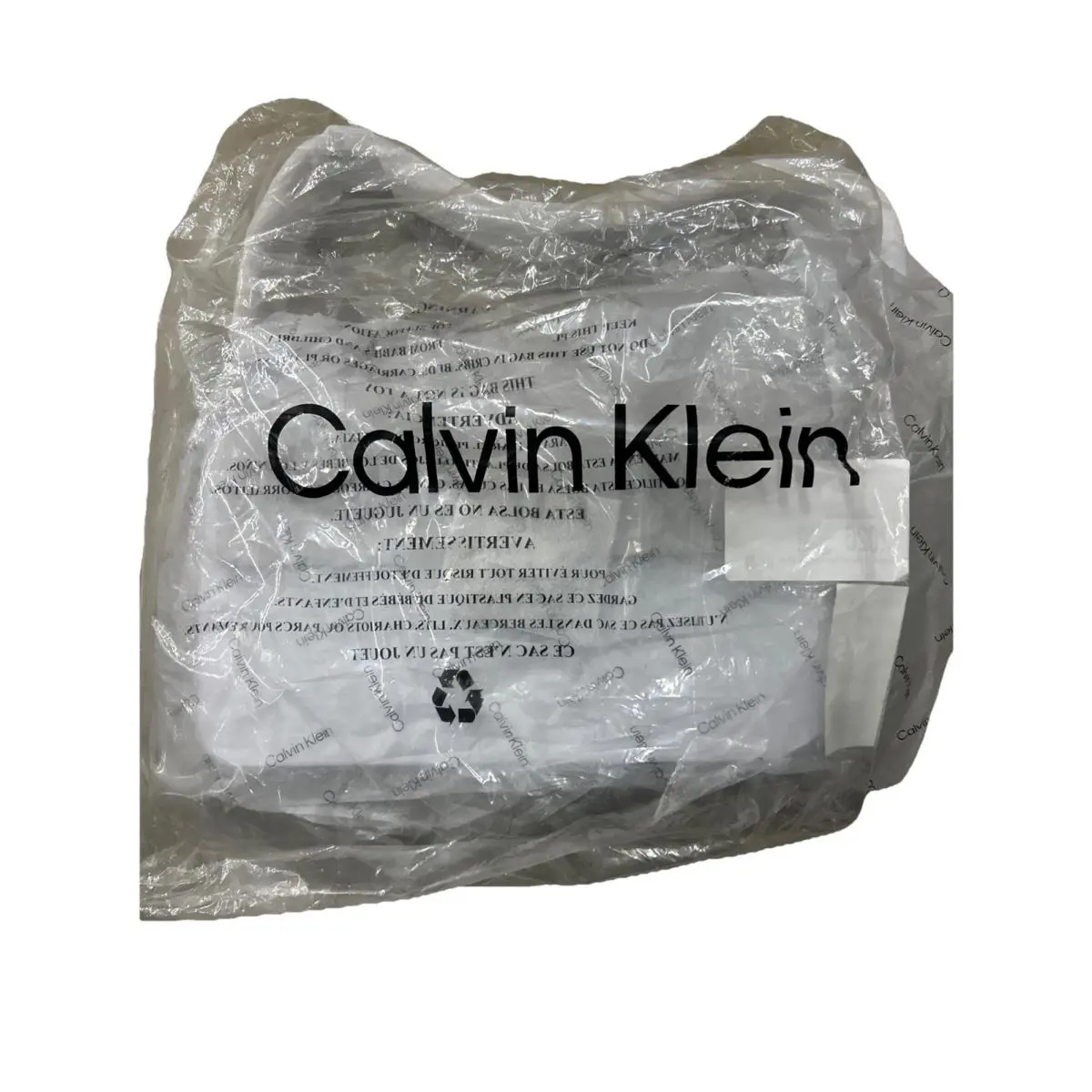 Calvin Klein Clove Triple Compartment Tote Shoulder Bag Gray