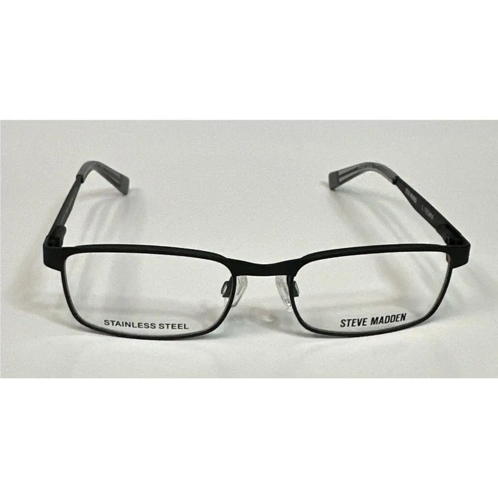 Steve Madden Kids Brimley Black 47/16/125 Flex Hinge Stainless Eyeglasses Frame
