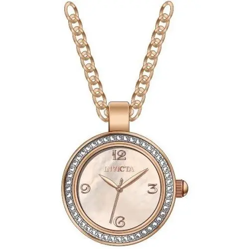 Mini Angel Quartz Crystal Rose Gold Dial Ladies Watch 49933 by Invicta