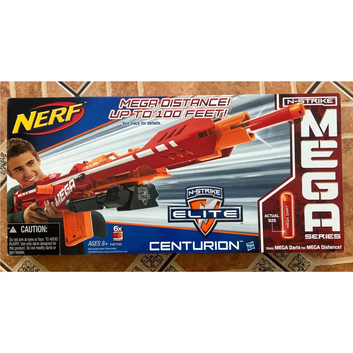 Nerf N-strike Mega Centurion Blaster w/ Mega Darts Box Hasbro