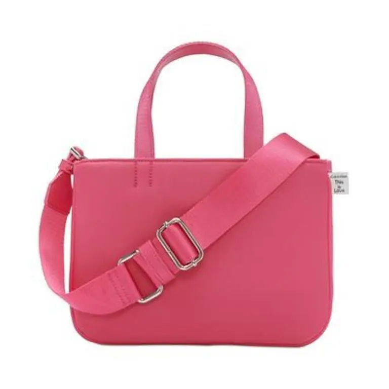 Calvin Klein Tessa Crossbody Bag Pink Silver