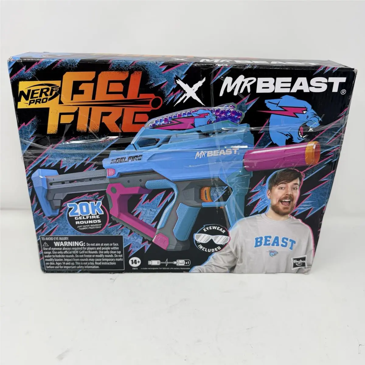 Nerf Pro Gelfire X Mr. Beast Fully Automatic Blaster Limited Edition Rare