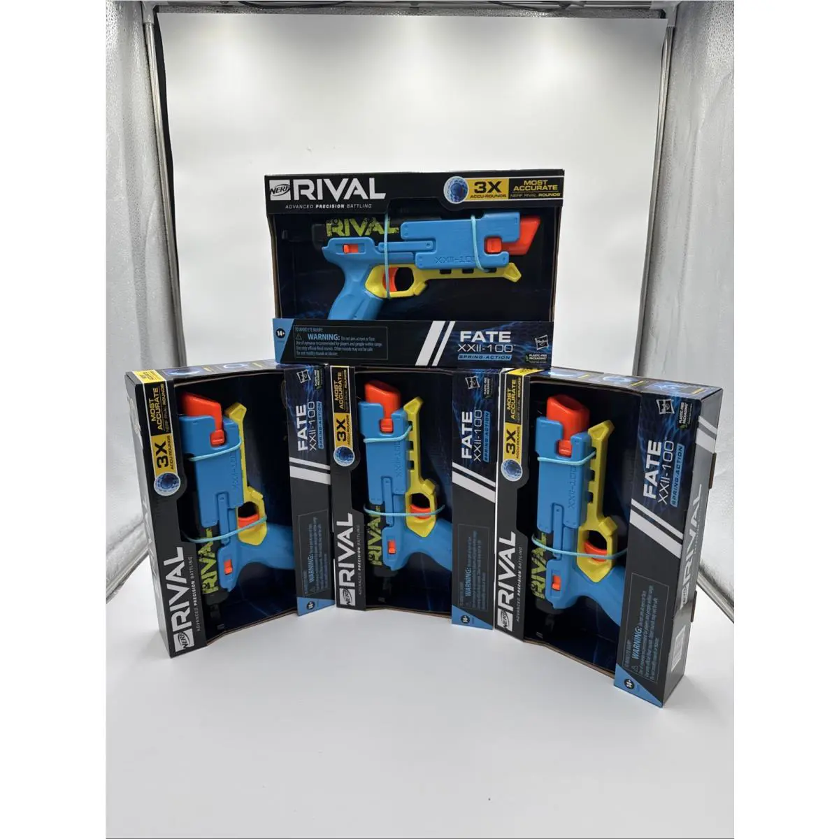 4 Nerf Rival Fate XXII-100 Blaster w/ 3 Accu-rounds Most Accurate