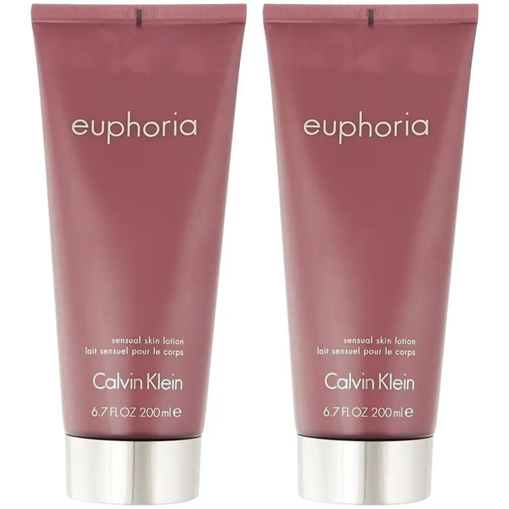 2-Pack Euphoria by Calvin Klein Sensual Skin Body Lotion For Women 6.7 oz