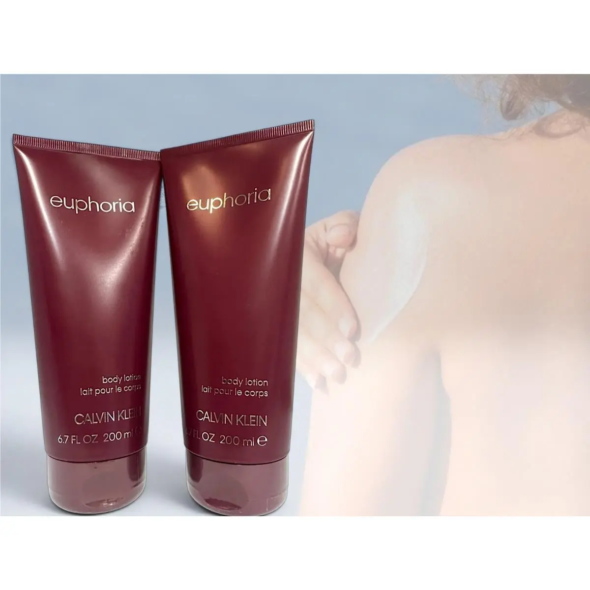 Calvin Klein Euphoria Body Lotion 6.7 Oz. 200 ml For Women Lot OF 2