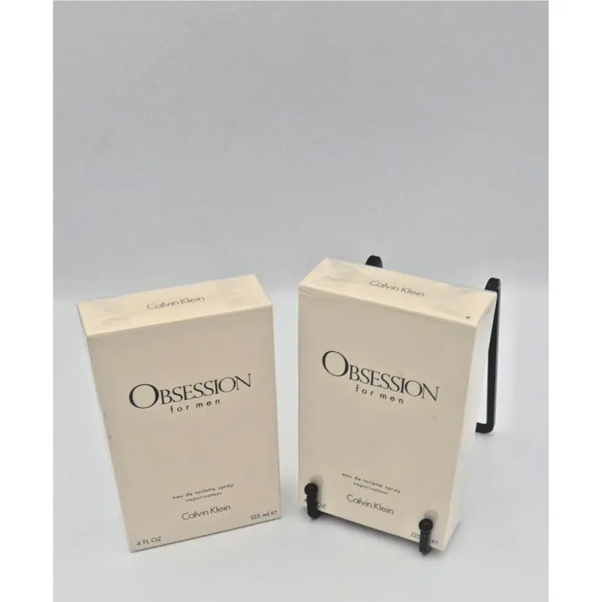 Obsession by Calvin Klein Eau de Toilette Spray 4 oz For Men Lot Of Two Bottles