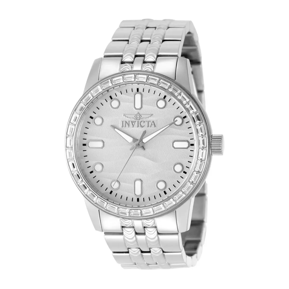 Invicta 50194 Quartz Watch Silver Dial Stainless Steel 43mm Men