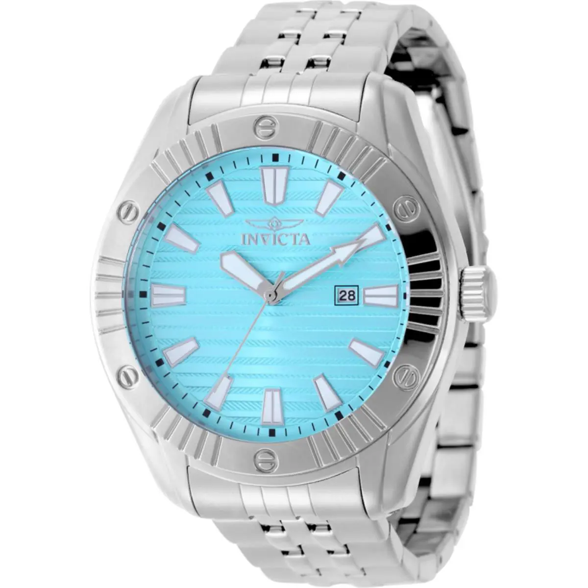 Invicta Women`s Watch Angel Quartz Blue Dial Silver Tone Bracelet 50386
