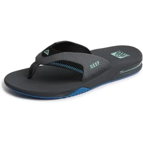 Man Reef Fanning Heel Air Cushioning Flip Flop Sandal CJ2911 Gunmetal/ocean