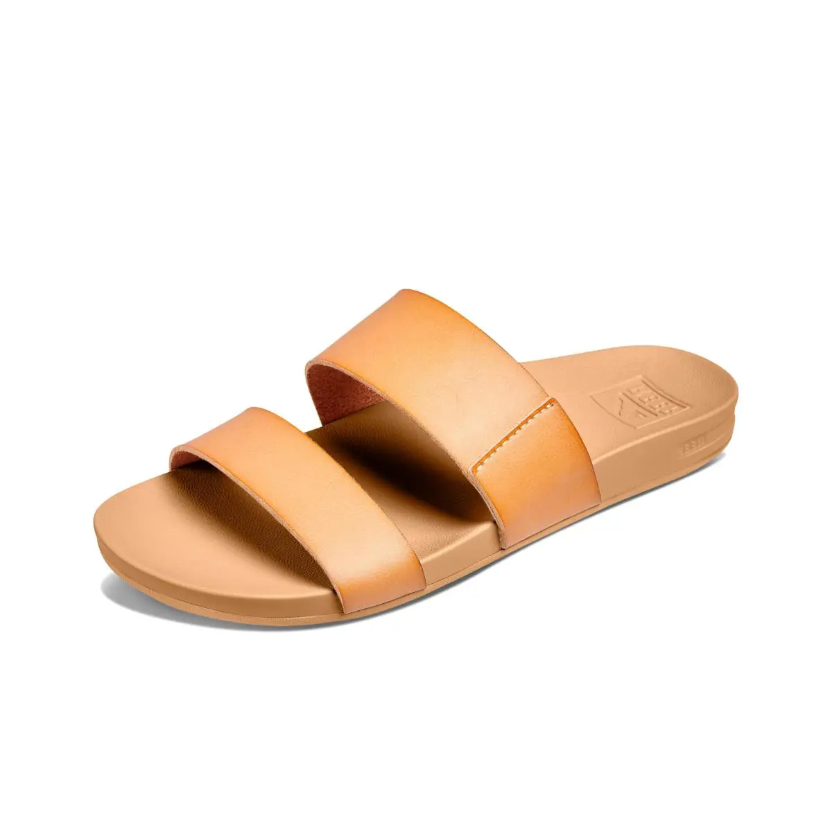 Cushion Vista Womens Fashion Slide Sandal Vegan Leather Strap natural by Reef