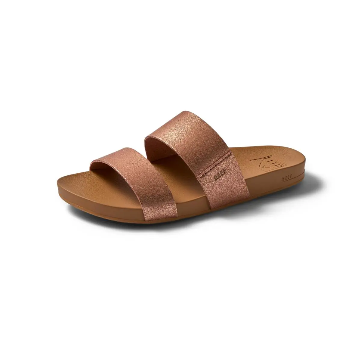Cushion Vista Womens Fashion Slide Sandal Vegan Leather Strap rose gold by Reef