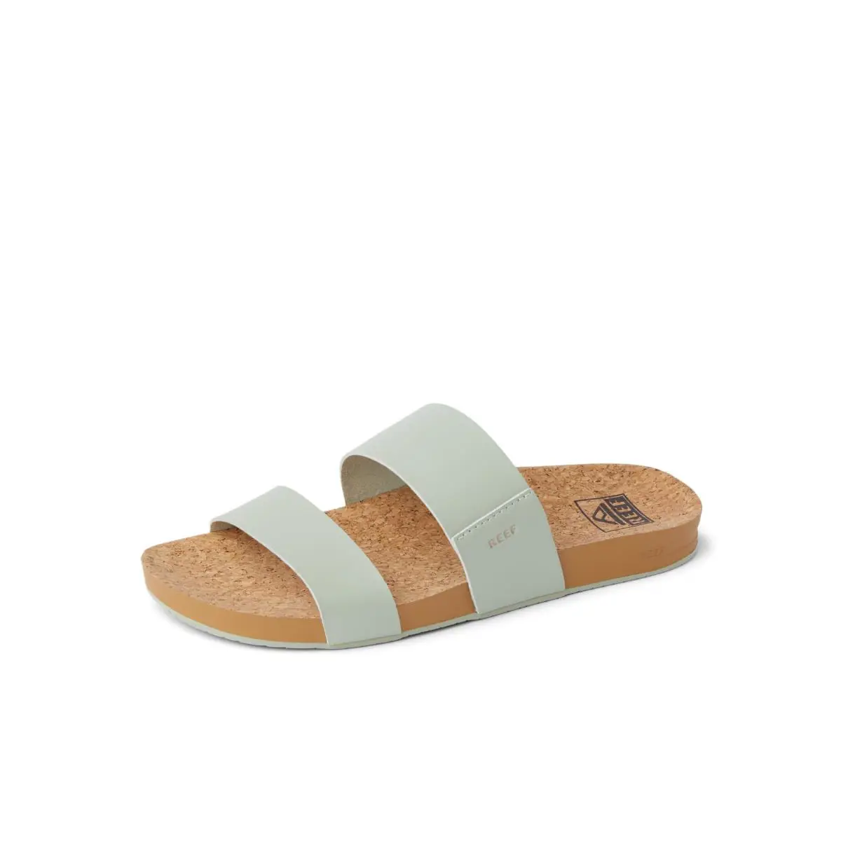 Cushion Vista Womens Fashion Slide Sandal Vegan Leather Strap sage by Reef
