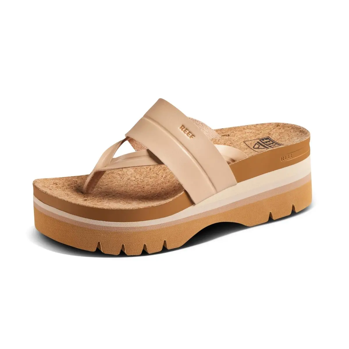 Vista Higher Savanah Womens Fashion Platform Sandal Soft seashell by Reef