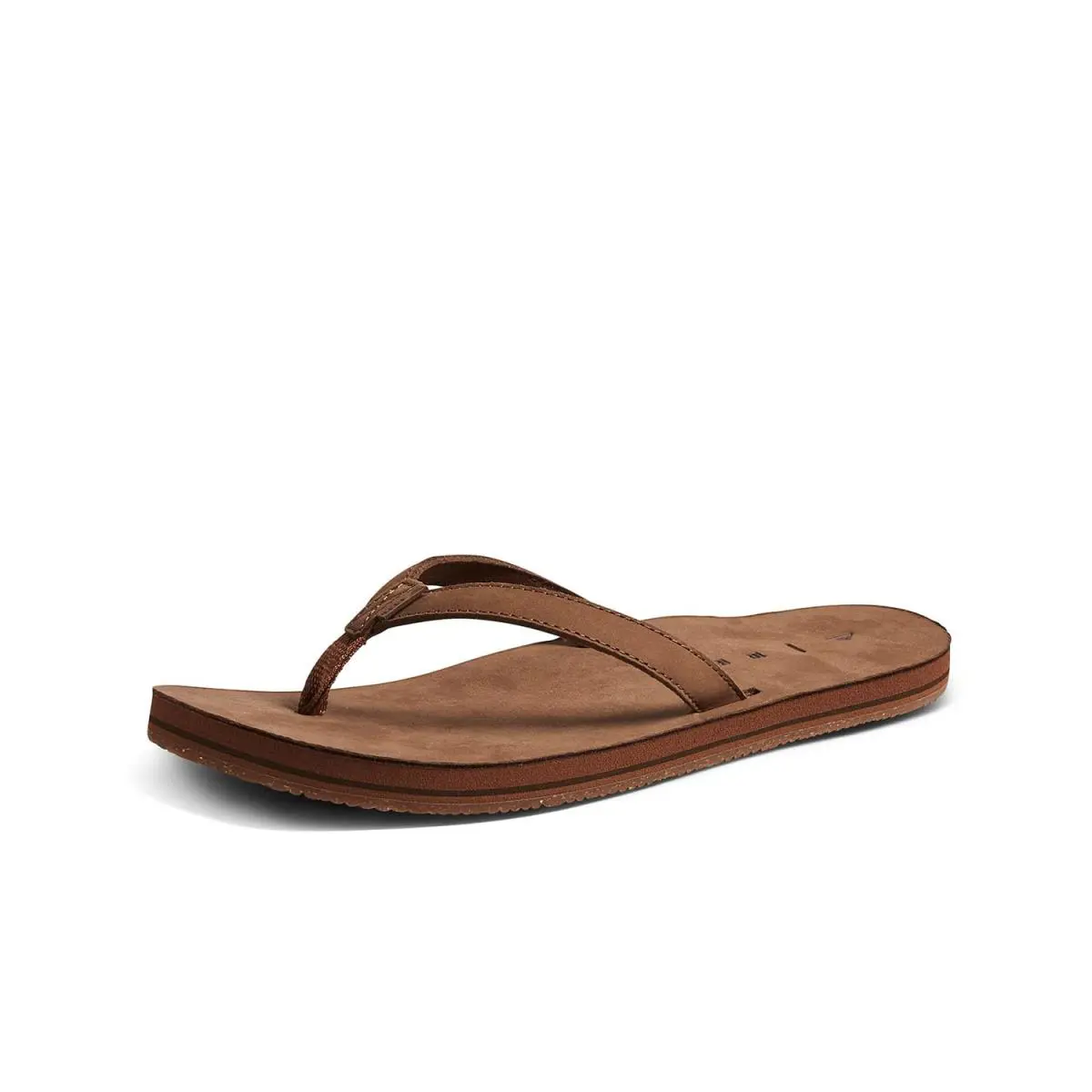 Solana Leather Womens Flip Flop Premium Leather Non Marking Outsole classic brown by Reef