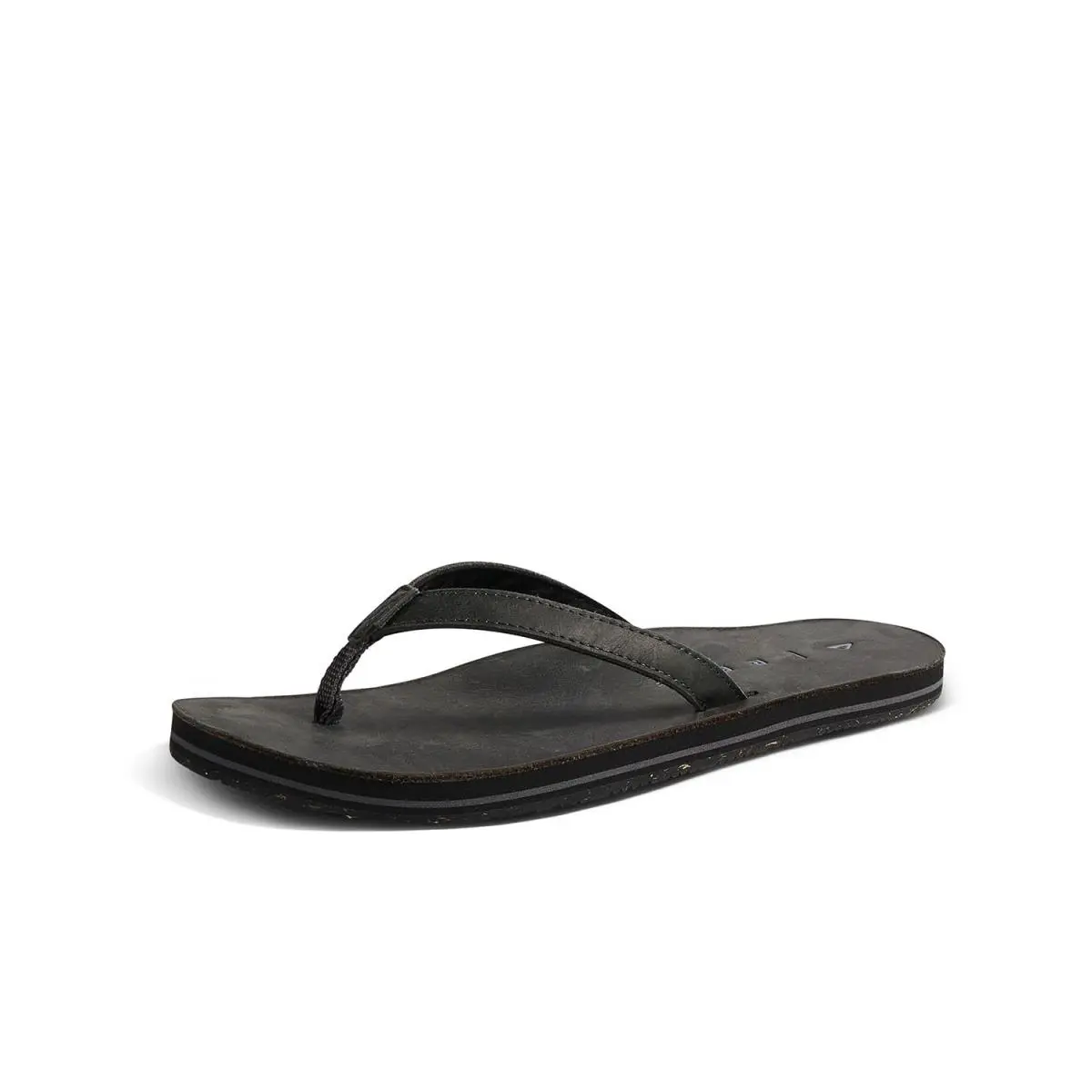 Solana Leather Womens Flip Flop Premium Leather Non Marking Outsole dusty black by Reef