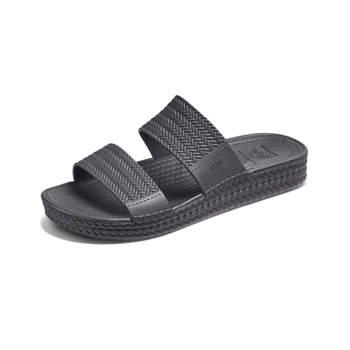 Water Vista Slide Womens Platform Slide Friendly Arch Support black by Reef