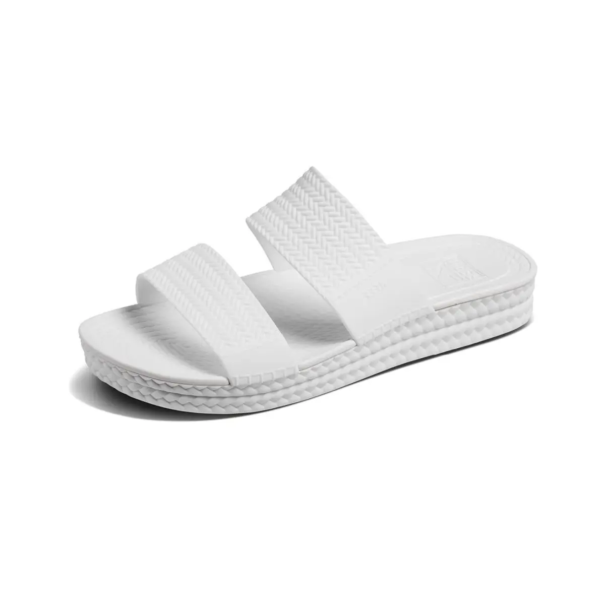 Water Vista Slide Womens Platform Slide Friendly Arch Support white by Reef