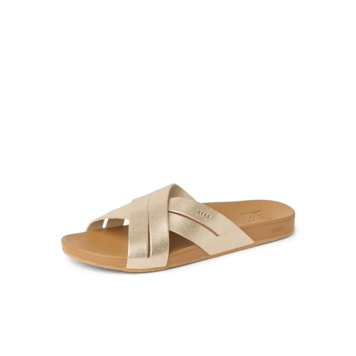 Cushion Spring Bloom Womens Fashion Slide Sandal Ultra Soft champagne by Reef