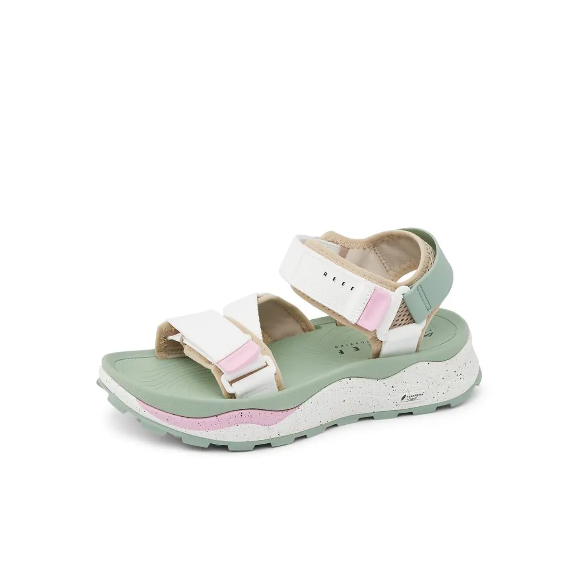 Cross Shore Women`s Casual Sport Sandal Adjustable Straps white frost by Reef