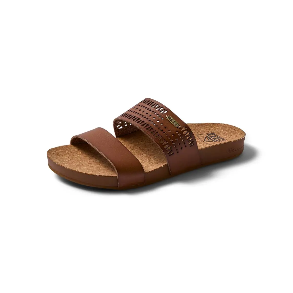 Cushion Vista Perf Womens Fashion Slide Sandal Arch Support coffee by Reef