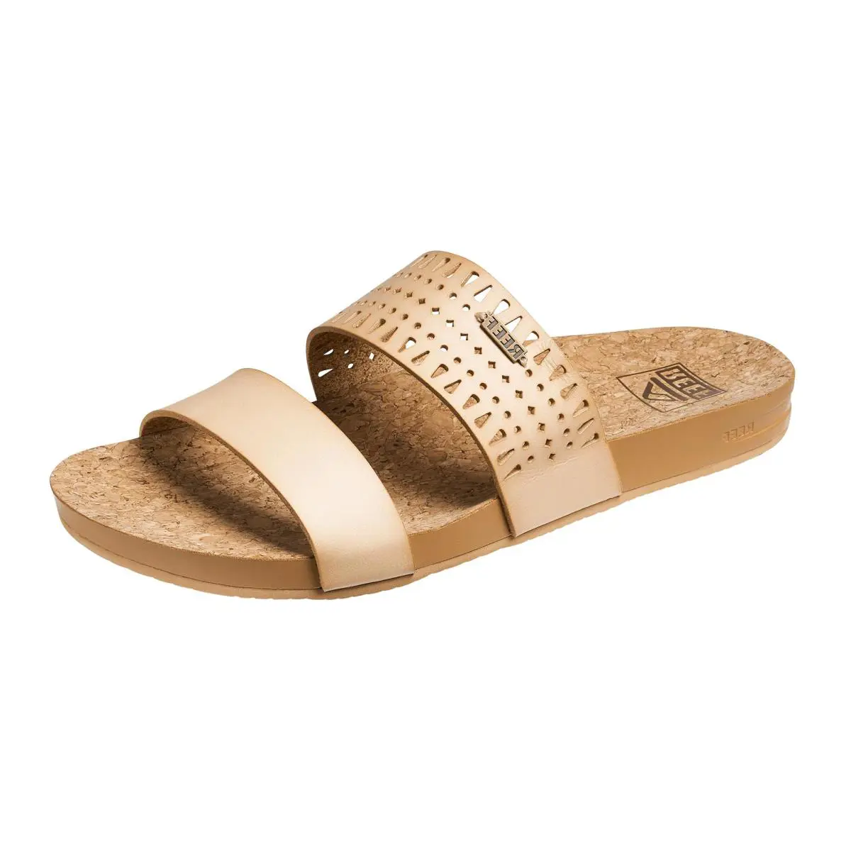 Cushion Vista Perf Womens Fashion Slide Sandal Arch Support seashell by Reef