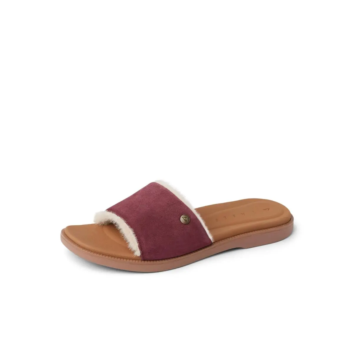 Sunny Arrianah Cozy Womens Slide Sandal Full Grain Leather Soft cordovan by Reef