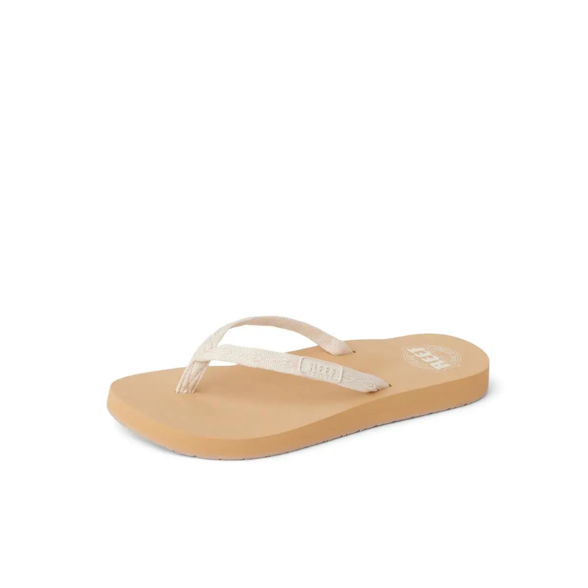 Ginger Womens Beach Flip Flop Soft Woven Strap Made From cream tan by Reef