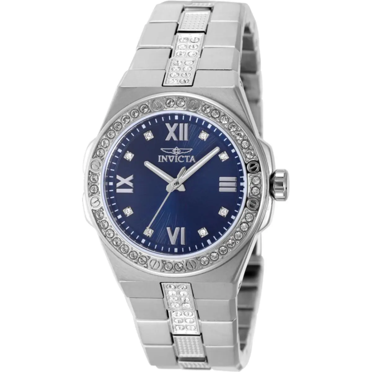 Invicta Women`s Watch Specialty Quartz Blue Dial Stainless Steel Bracelet 50187