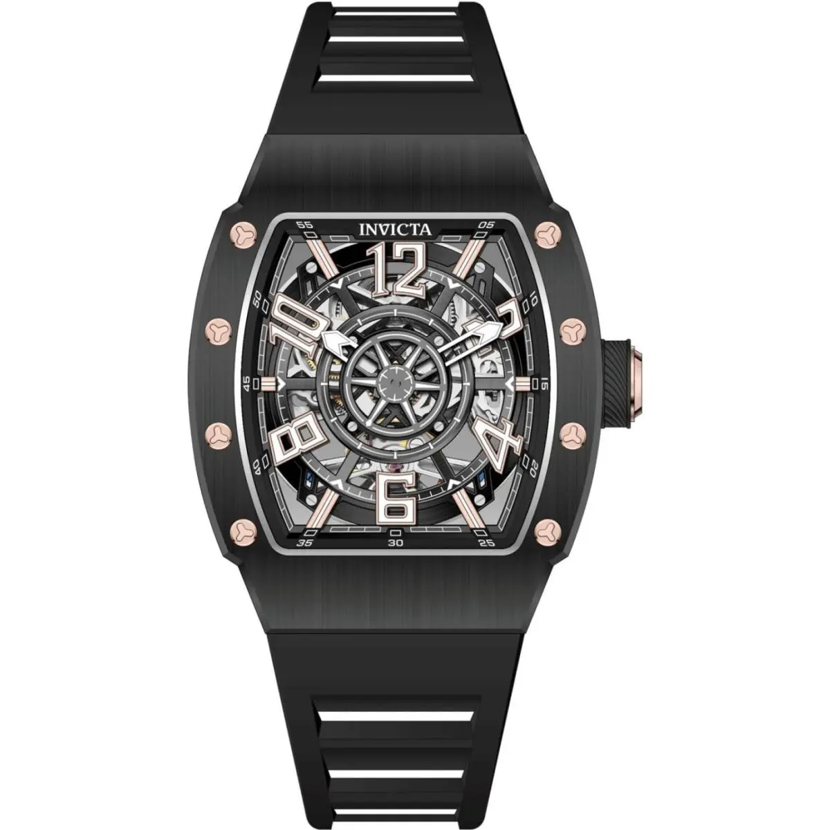 S1 Rally Black Dial Automatic Black Silicone Watch by Invicta