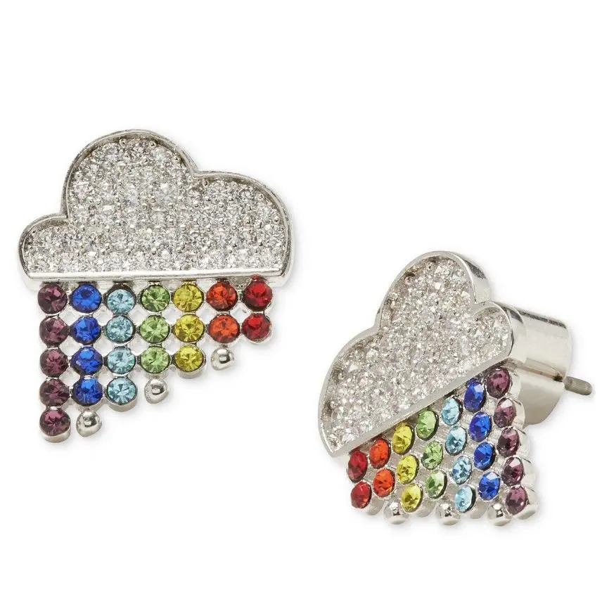 Kate Spade Into The Sky Raining Cloud Stud 3.5” Earrings Q307