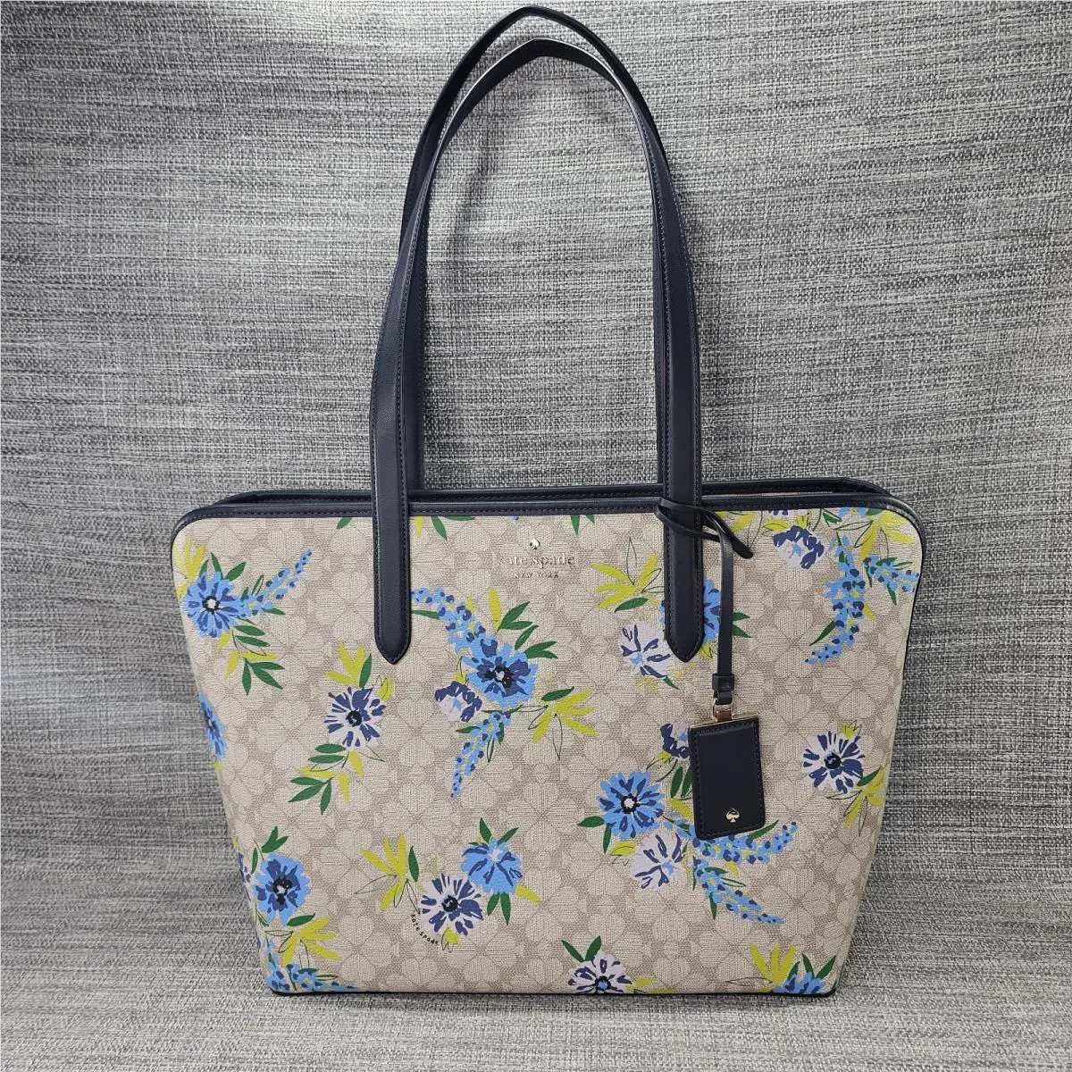 Kate Spade Large Tote Bag Set with Matching Wallet Spade Flower Blazer Blu