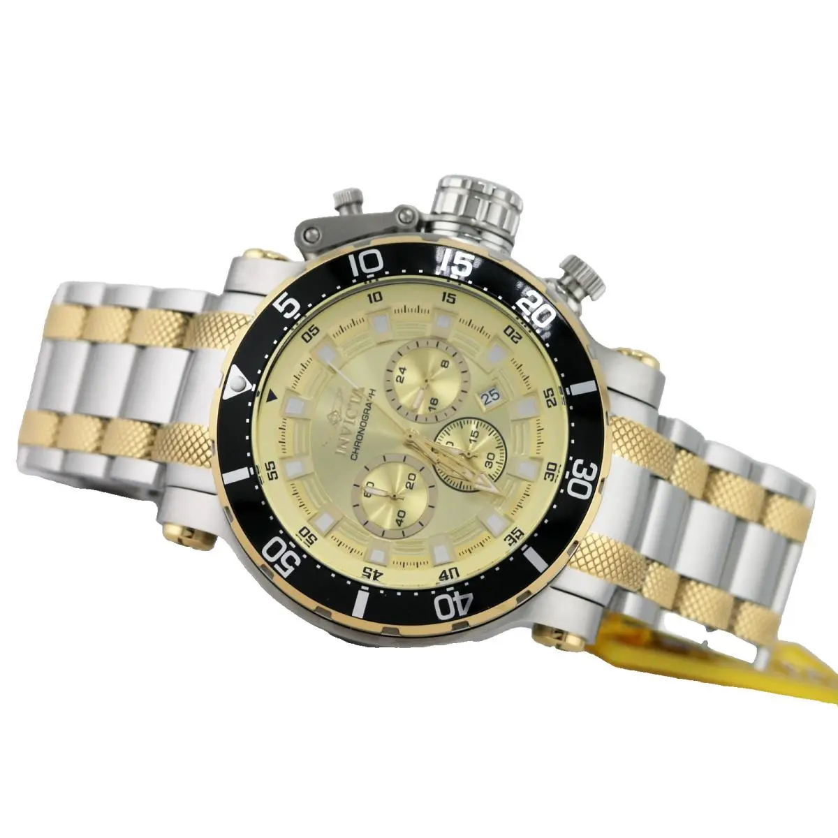 Invicta 49224 Coalition Forces TU Tone Steel Gold Chronograph Watch 52MM H