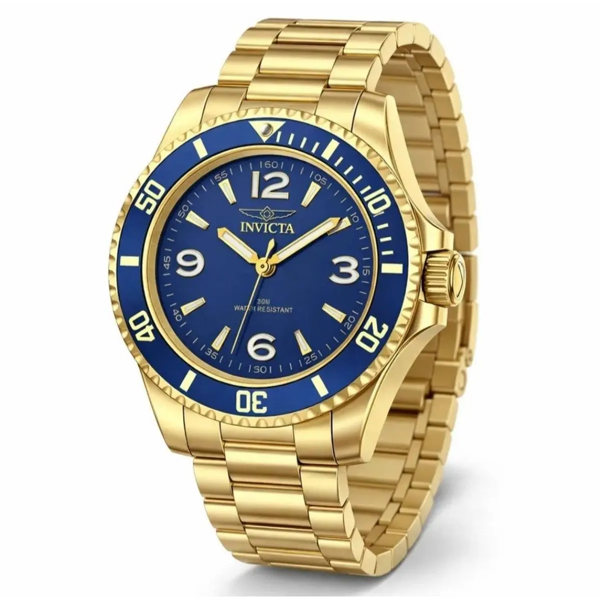 Invicta Specialty Rowan Men`s Watch 40mm Gold 69474 Sunburst Dial