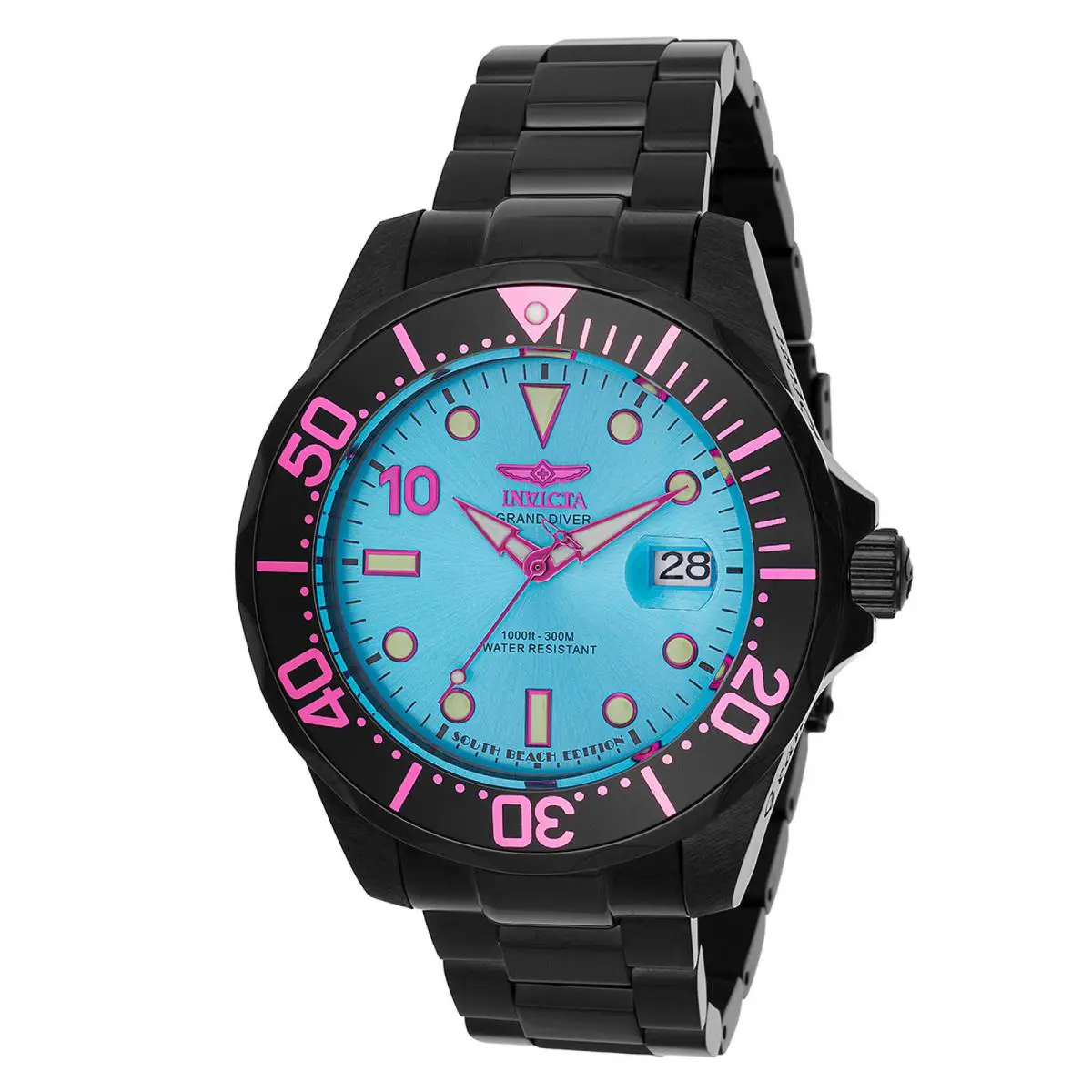 Invicta Grand Diver South Beach Automatic Men`s Watch - 47mm Black 48706