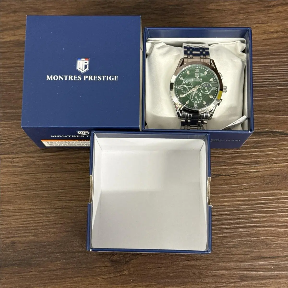 Montres Prestige X Invicta Men’s 40MM Silver Band Mpw-0057 Green Dial
