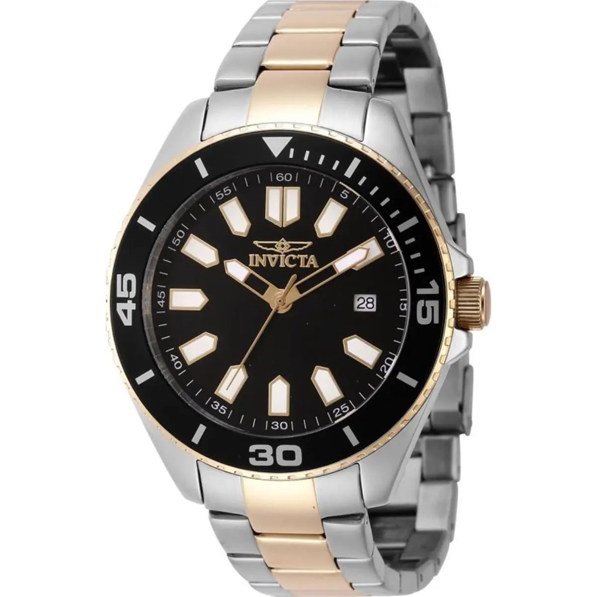 Invicta Men`s 46319 Pro Diver Quartz 3 Hand Black Dial Watch